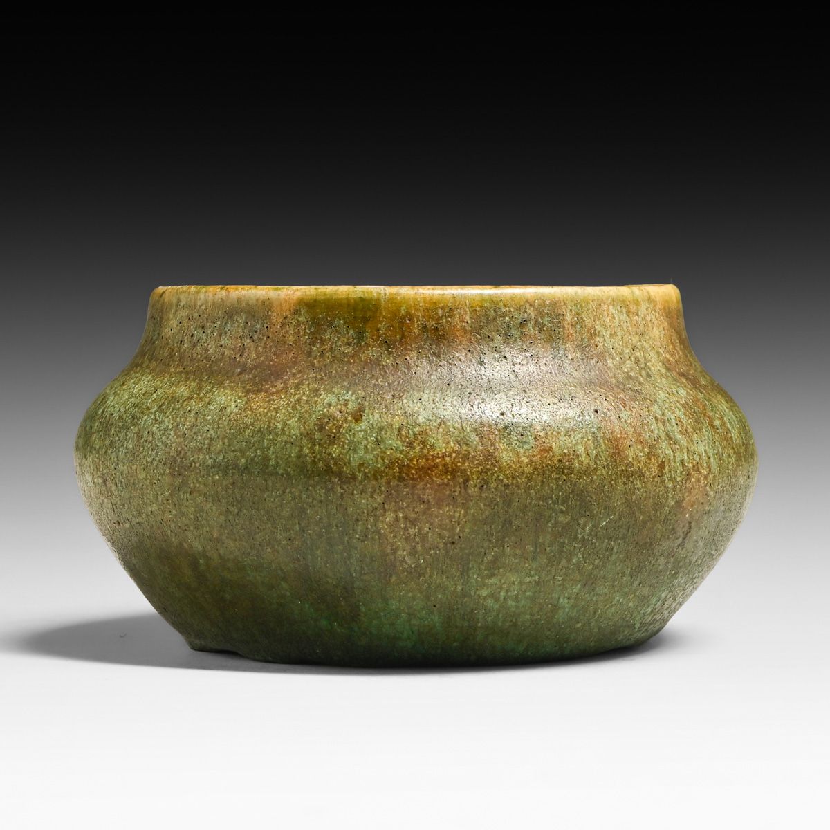 Minneapolis Handicraft Guild Matte Green Closed Bowl 1904-1918