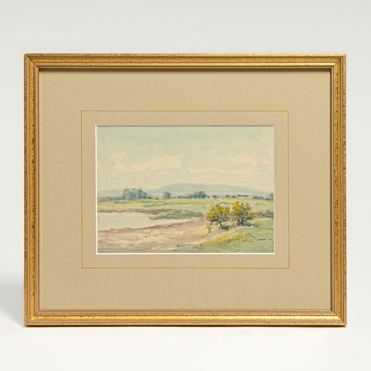 Doris Burdick (1898-1981) Watercolor: Marshlands of the North Shore c1920s