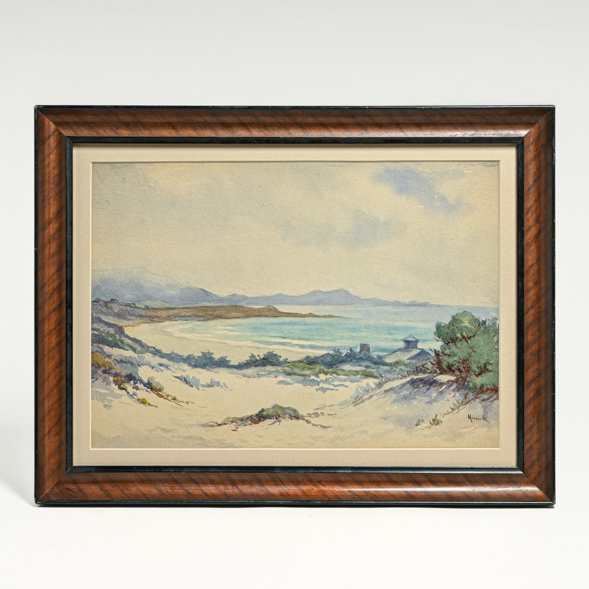 Mary Paxton Herrick Ross (1856-1935) Monterey Coast Watercolor c1910