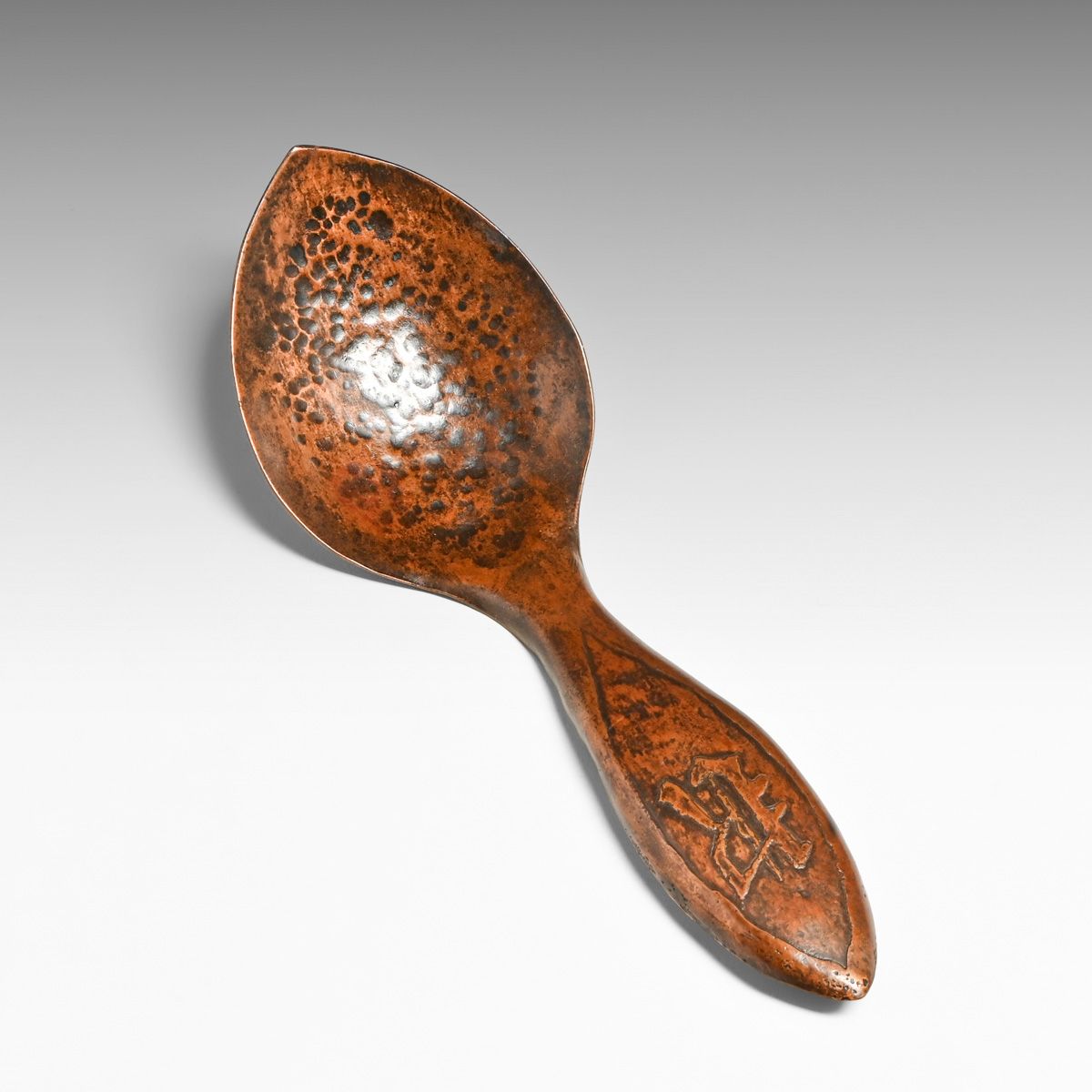 Arts & Crafts Period Hammered Copper Spoon Rest c1910