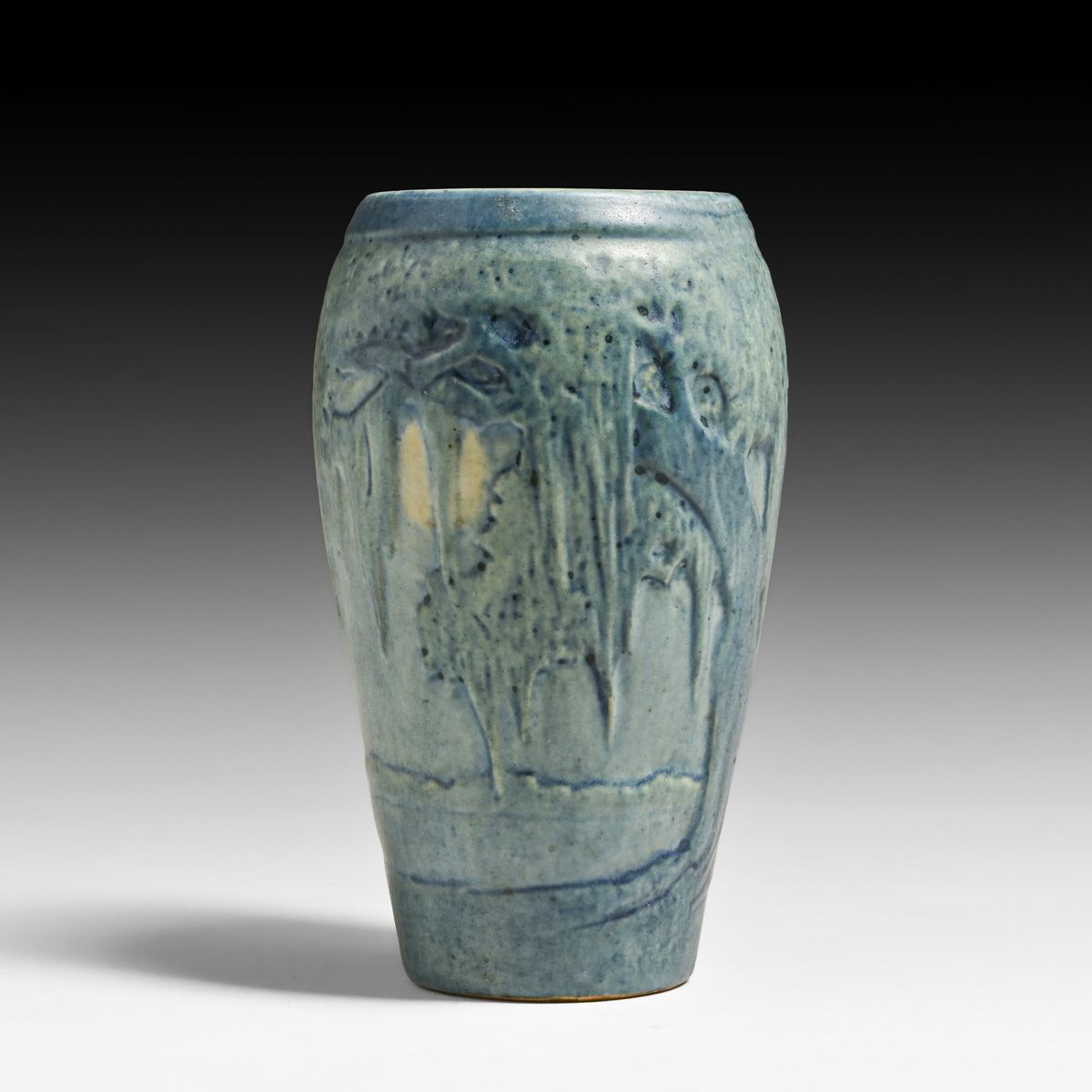 Newcomb College Anna Frances Simpson Moon & Spanish Moss Scenic Vase 1922