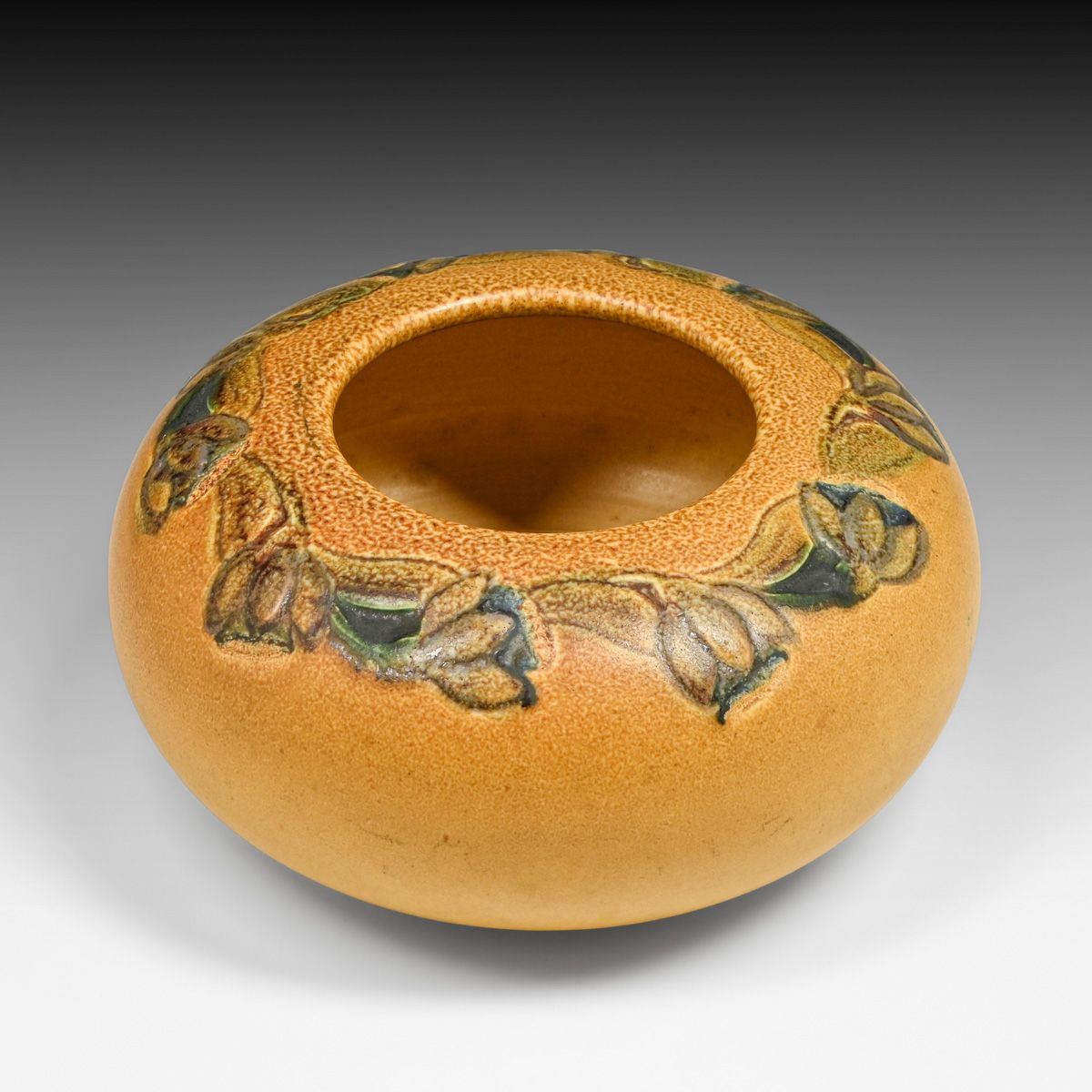 Rookwood Pottery Charles S. Todd Hand-Carved Closed Bowl 1915