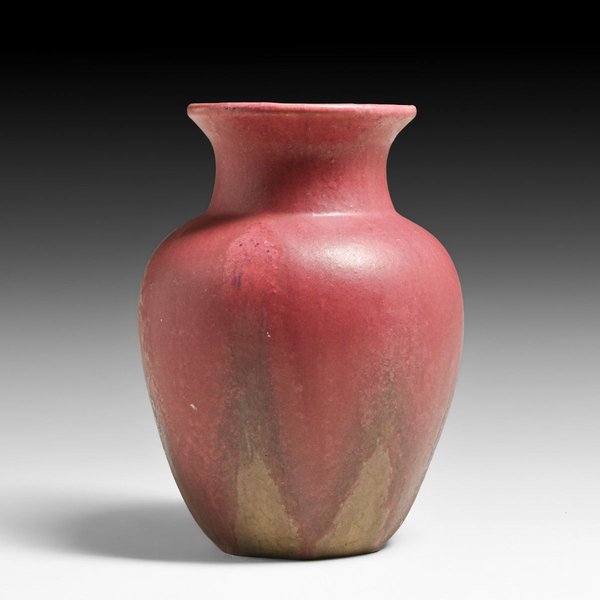 Fulper Pottery Famille Rose Drip Glaze Vase c1910s