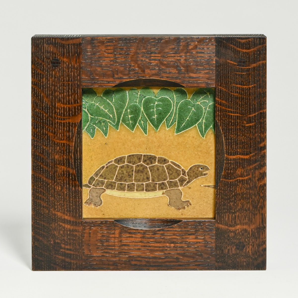 Grueby Faience Turtle Tile c1905