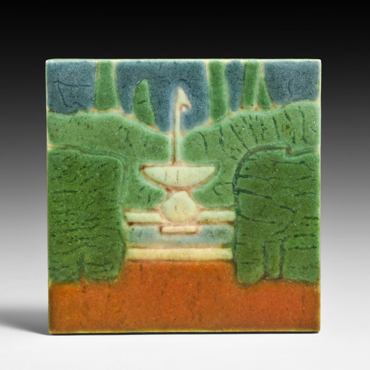 Grueby – Pardee Tile Works Fountain Tile c1917-1920
