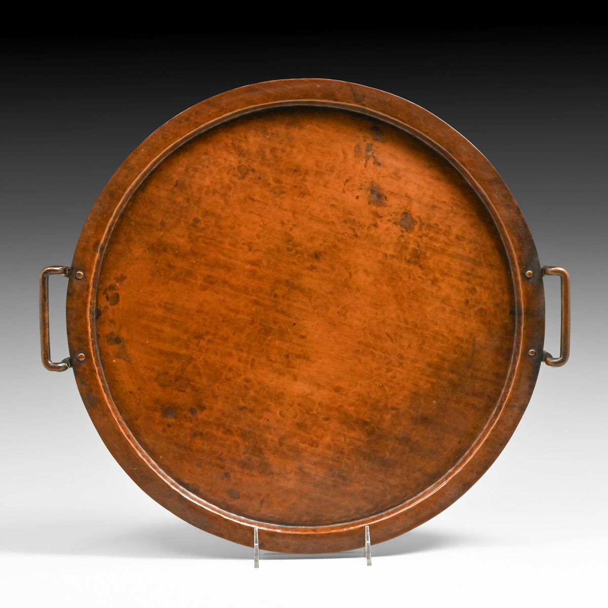 Falick Novick – Chicago Hammered Copper Two-Handled Tray c1910s