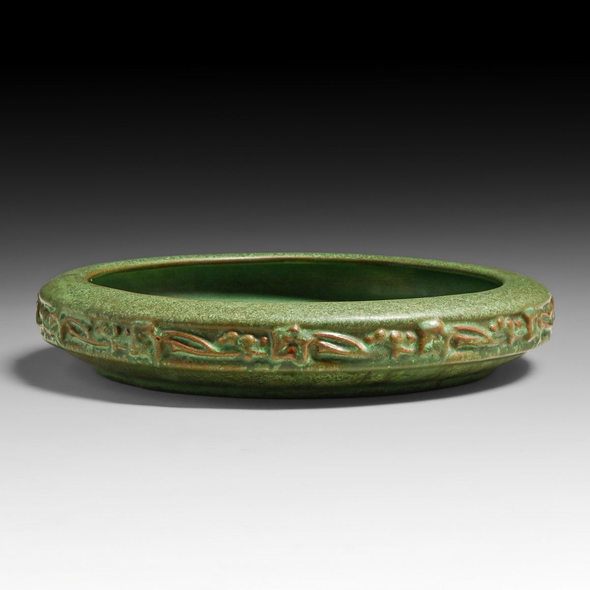 Peters & Reed Matte Green Bowl c1910s