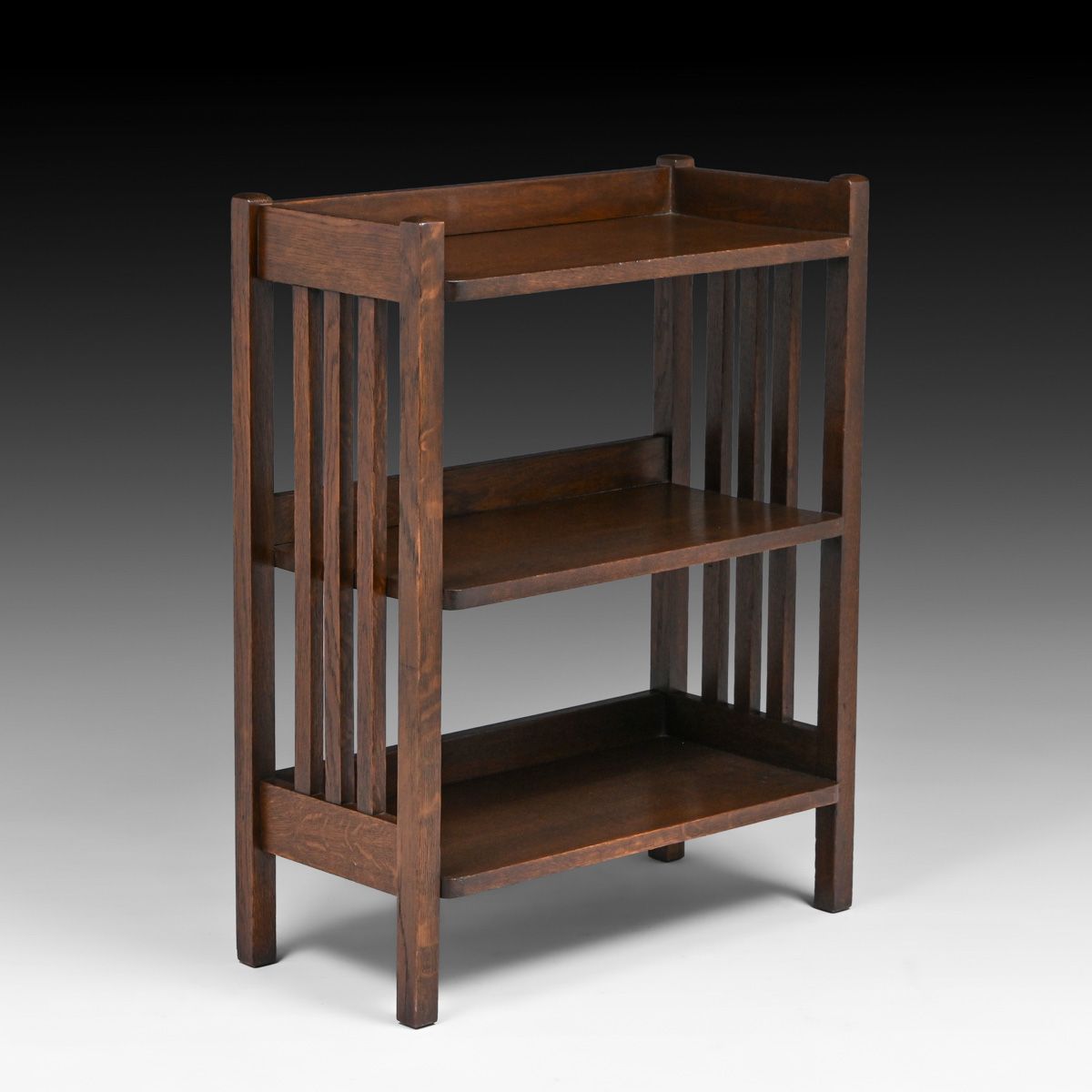 L&JG Stickley Slatted Oak Bookshelf c1912-1915