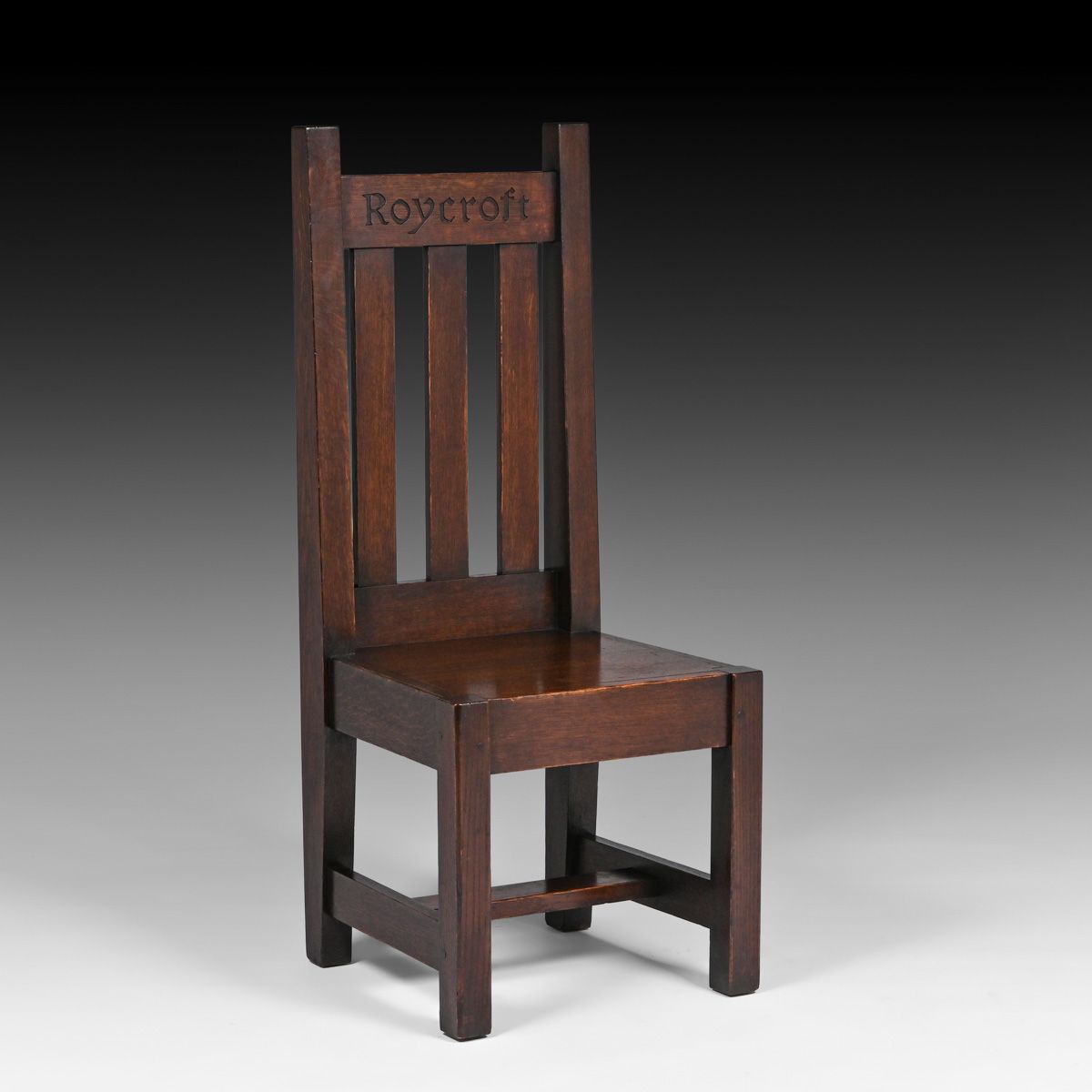 Rare Roycroft #031 Oak Hall Chair c1905