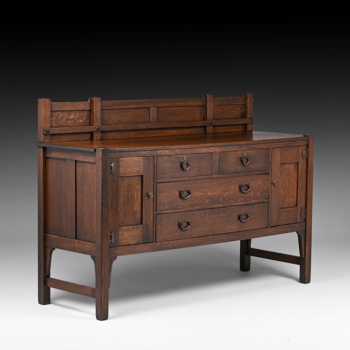 Stickley Brothers Oak Four-Drawer Sideboard c1910