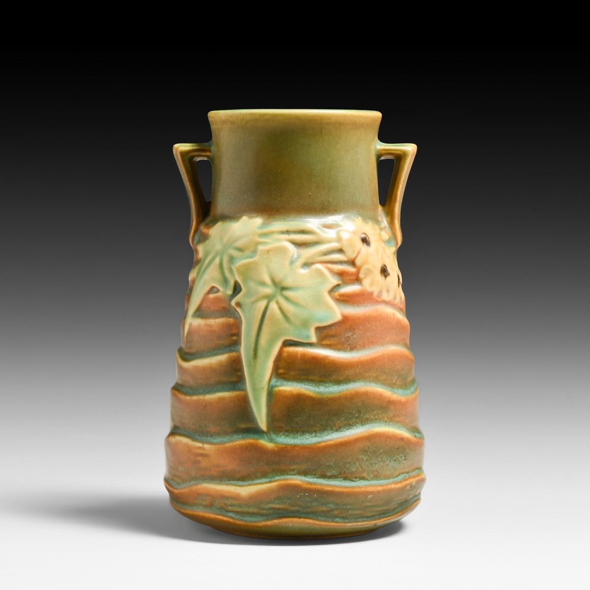 Roseville Pottery #683 Luffa Two-Handled Vase 1934