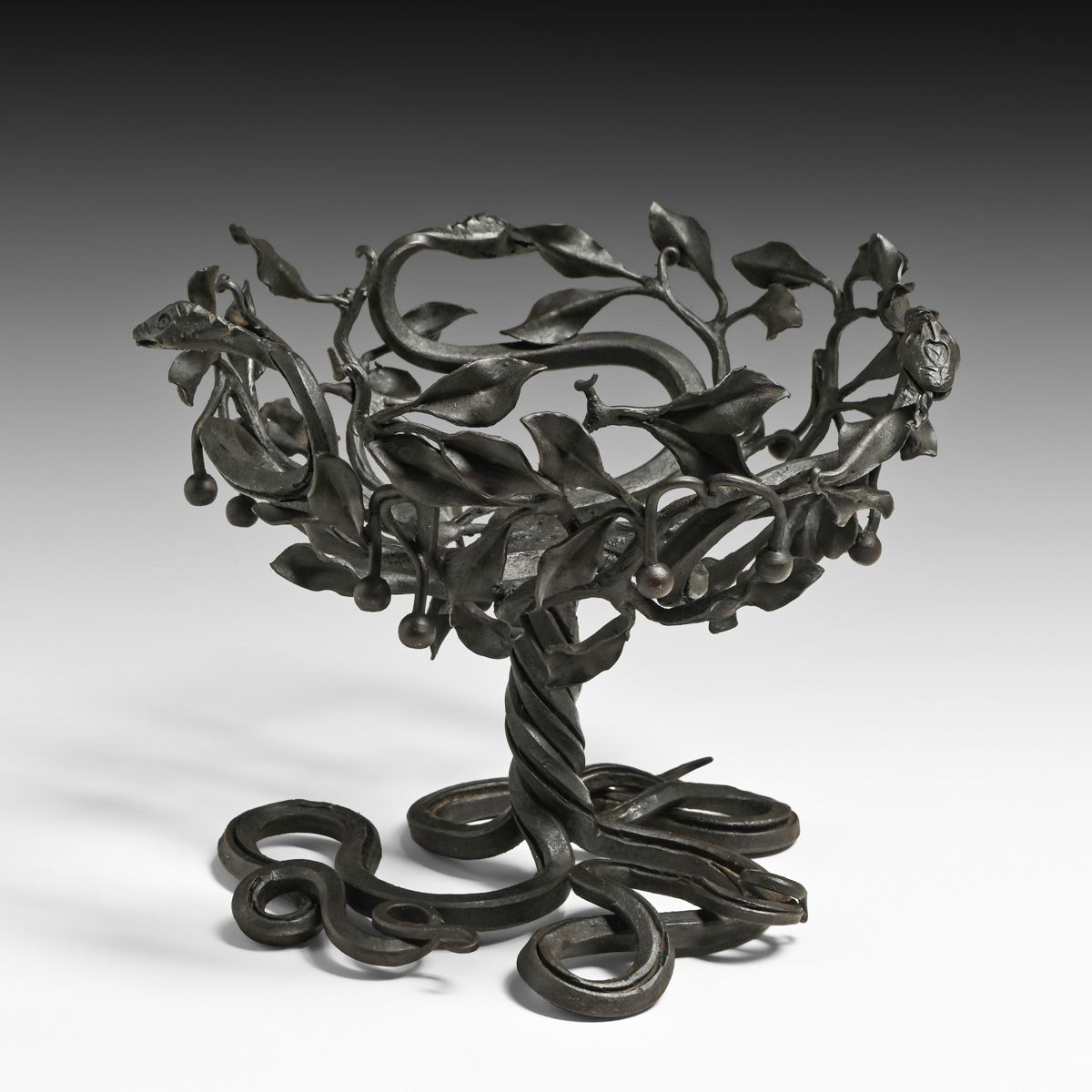Umberto Bellotto - Venice, Italy Art Nouveau Hand-Wrought Iron Stand c1910s