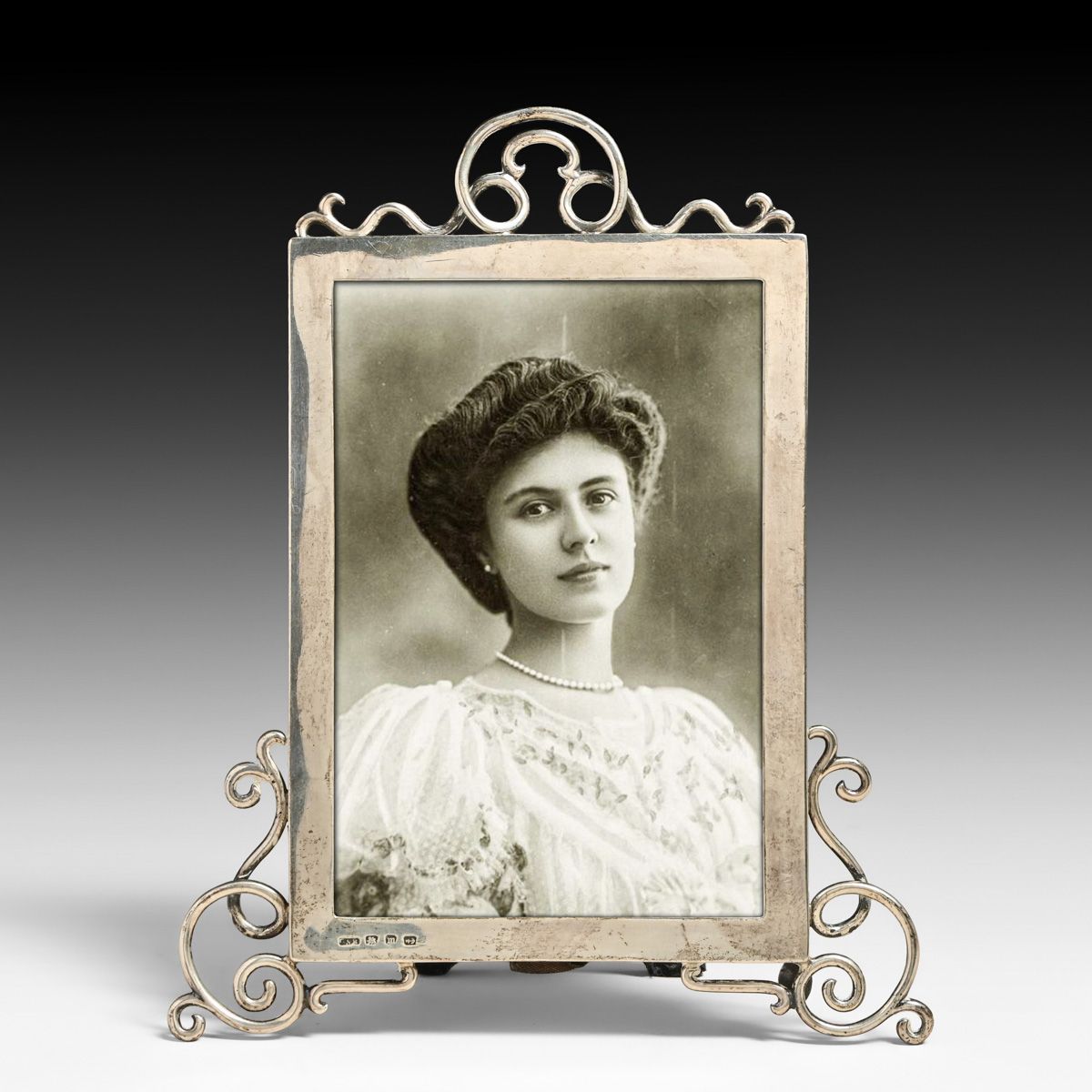 Johnson & Marston - Birmingham Sterling Silver Art Nouveau Picture Frame 1911