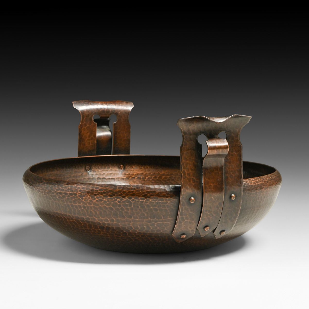 Dirk van Erp Hammered Copper Hanging Planter/Bowl c1913-1914