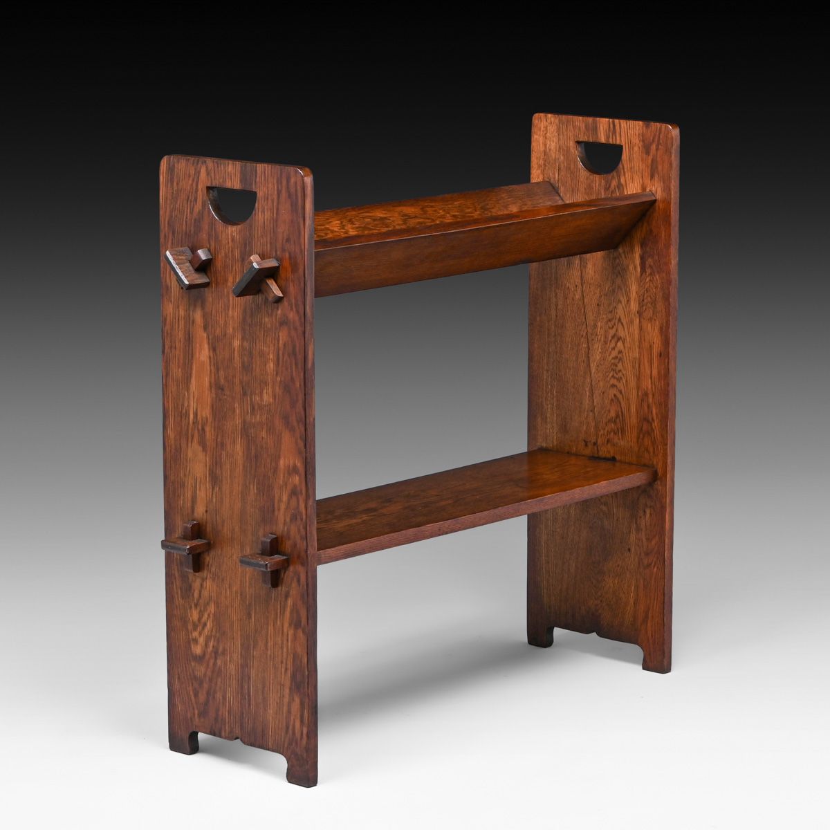 Gustav Stickley Oak Book Trough Magazine Stand c1910