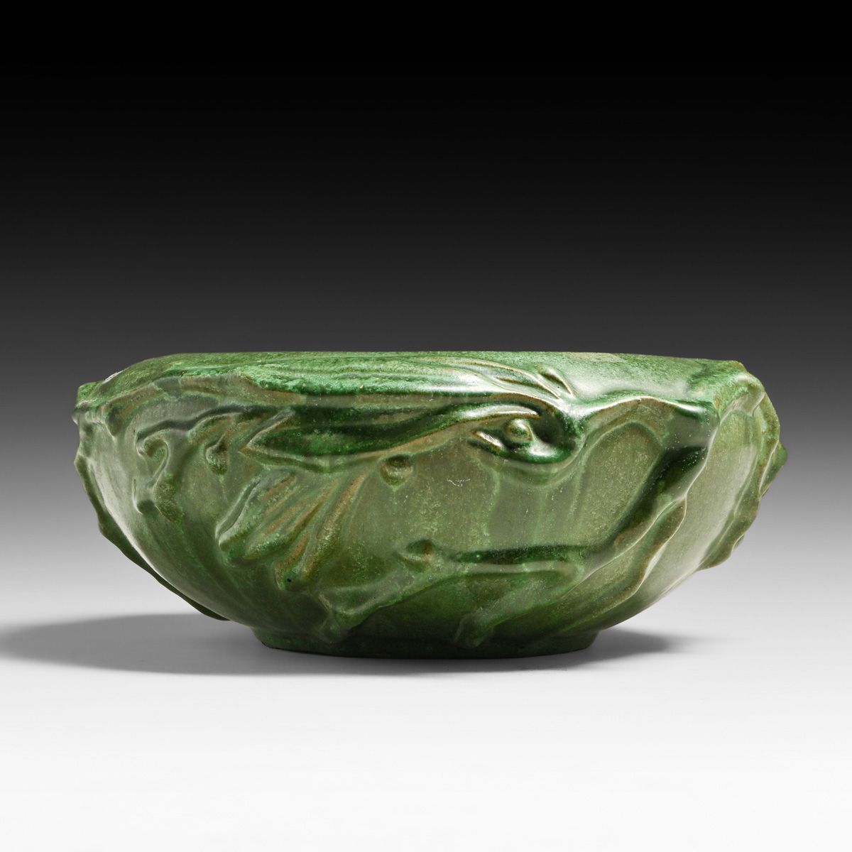 Peters & Reed Matte Green Bowl c1910