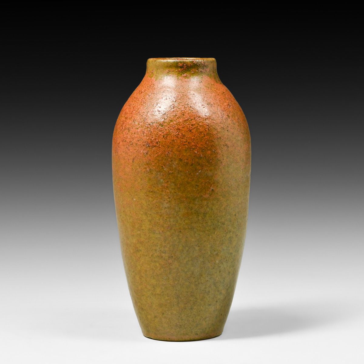 Merrimac Pottery Volcanic Burnt Orange Vase c1905