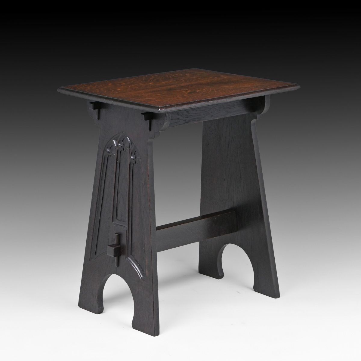 Arden Craft Guild Hand-Carved Oak Trestle Table c1900-1906