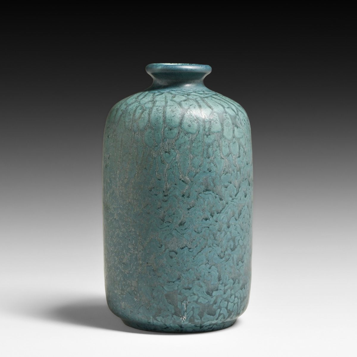 Hampshire Pottery #158 Matte Blue Vase c1910