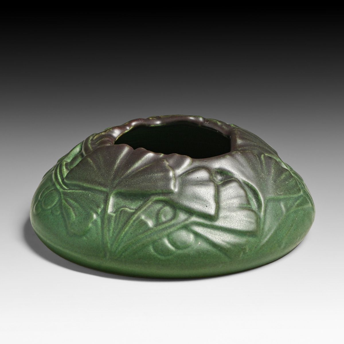 Rookwood Pottery #1680 Ginko Leaf Closed Bowl 1913