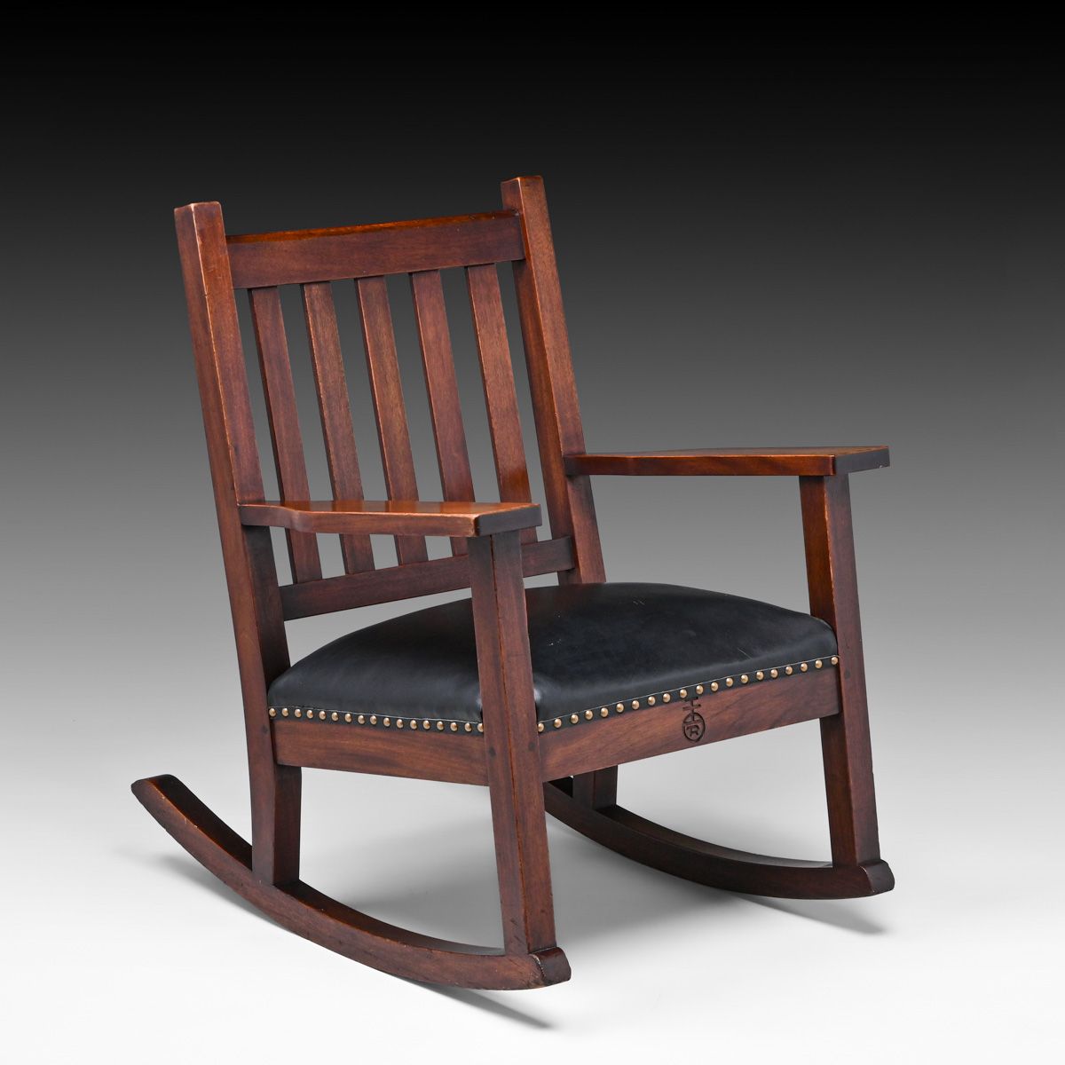Roycroft #0107 Mahogany Rocker c1910