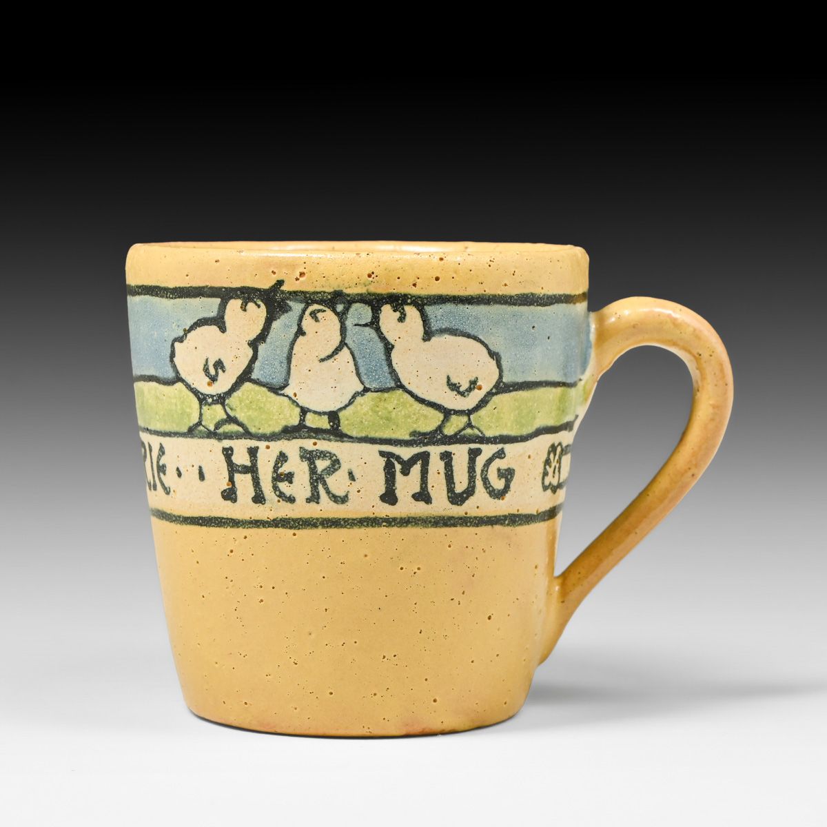 Paul Revere Pottery Child's Mug "Sara Marjorie Her Mug" 1938