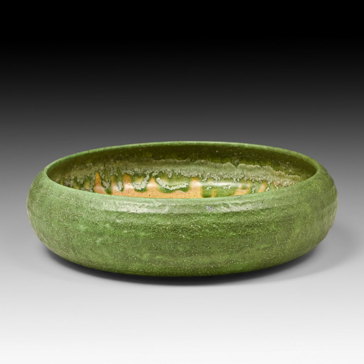 Grueby Pottery Matte Green Camelia Bowl c1905