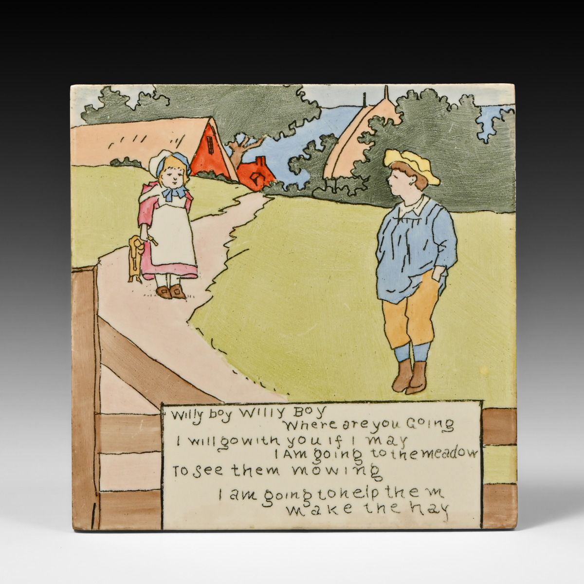 American Encaustic Tile Co (AETCO) - Zanesville, OH Nursery Rhyme Tile c1920s