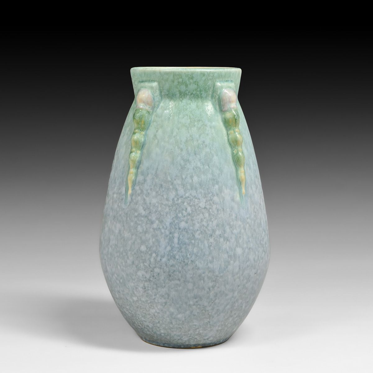 Roseville Topeo Frosted Blue Art Deco Vase c1934