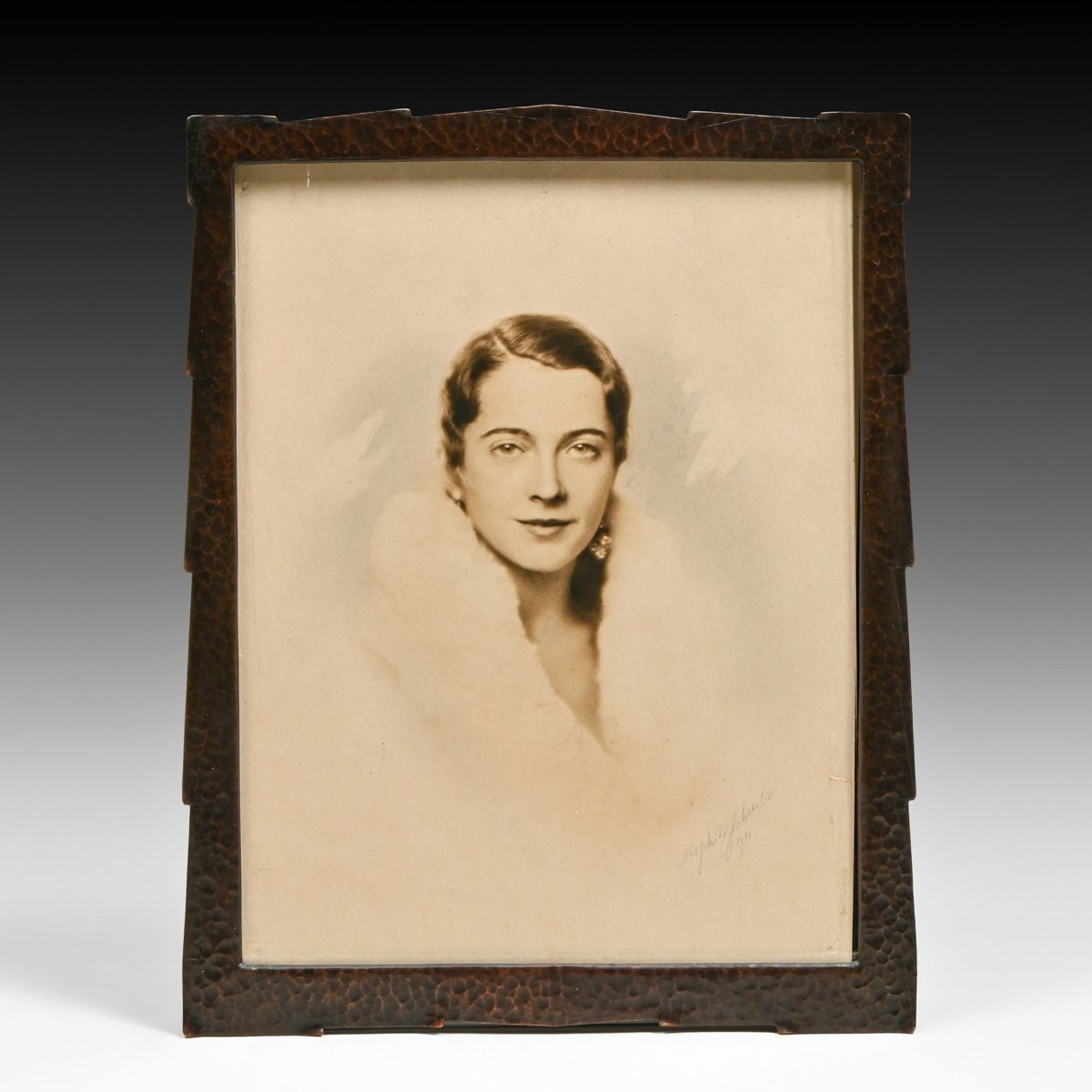Fred Brosi - San Francisco Hammered Copper Picture Frame c1920s