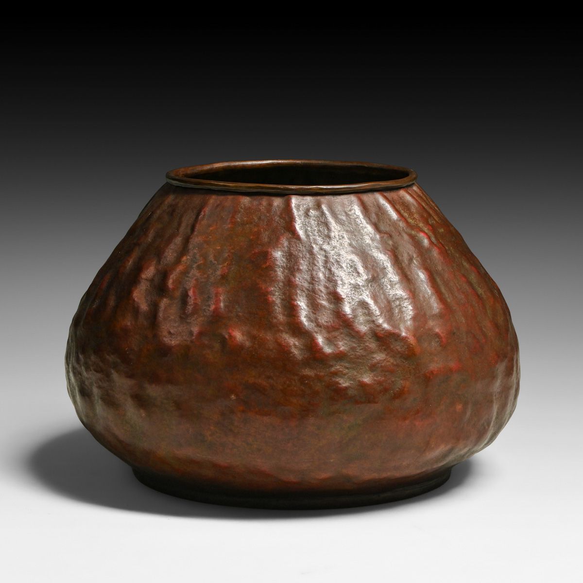 Michael Adams - Aurora Studios Hammered Copper Warty Vessel 1997