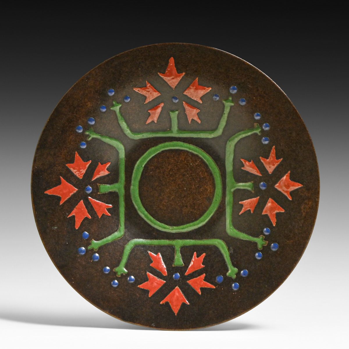 Art Crafts Shop - Buffalo, NY Enamel on Copper Card Tray c1905