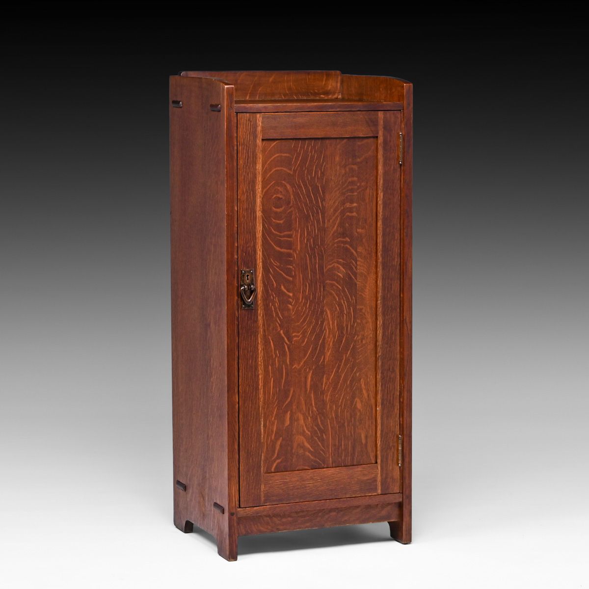 Gustav Stickley One-Door Oak Music Cabinet c1912