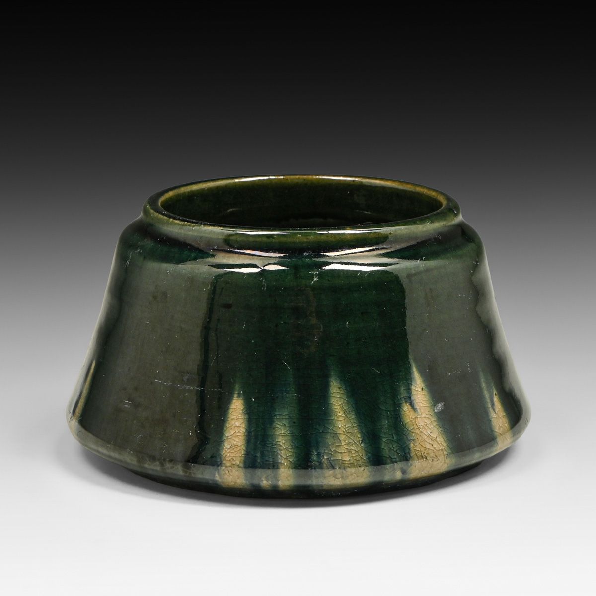 Minneapolis Handicraft Guild Drip Glaze Short Vase c1904-1918