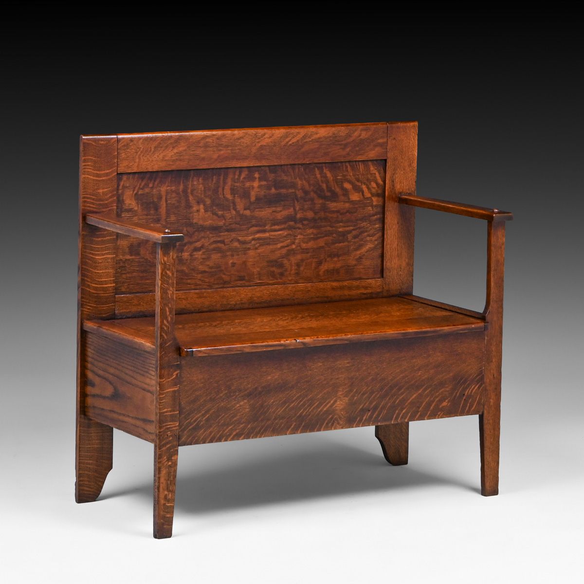 Arts & Crafts Oak Hall Bench c1910