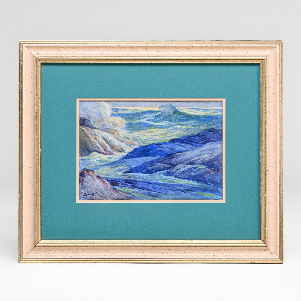 Alfred Schroff (1863-1939) Carmel California Watercolor Point Lobos c1920s