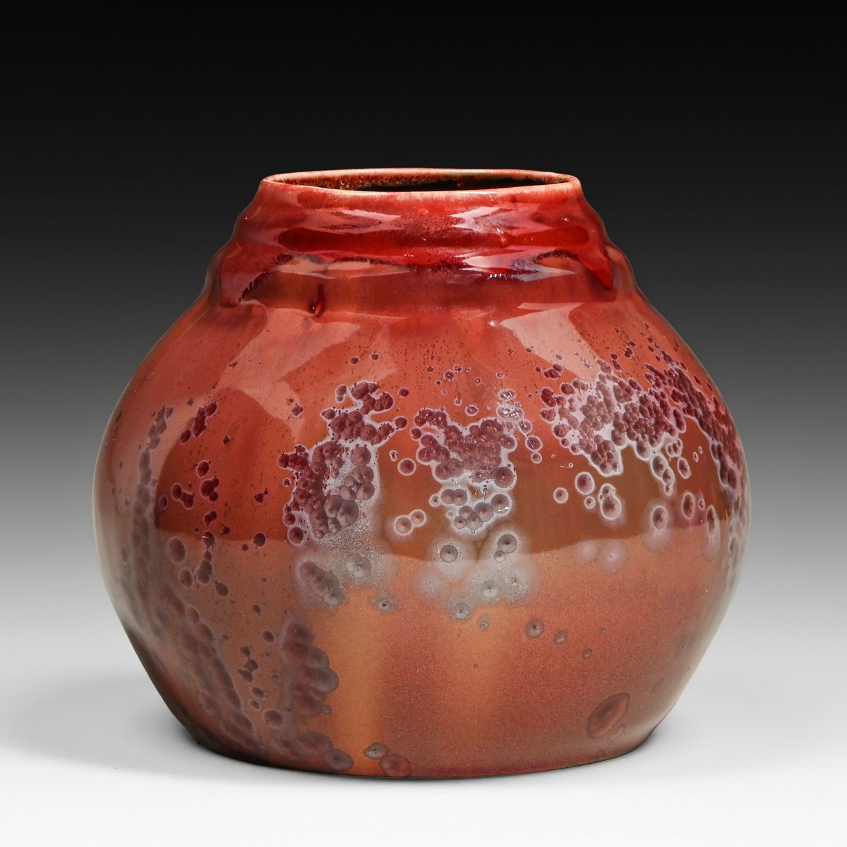 Denbac French Crystalline Flambé Stoneware Vase c1920s