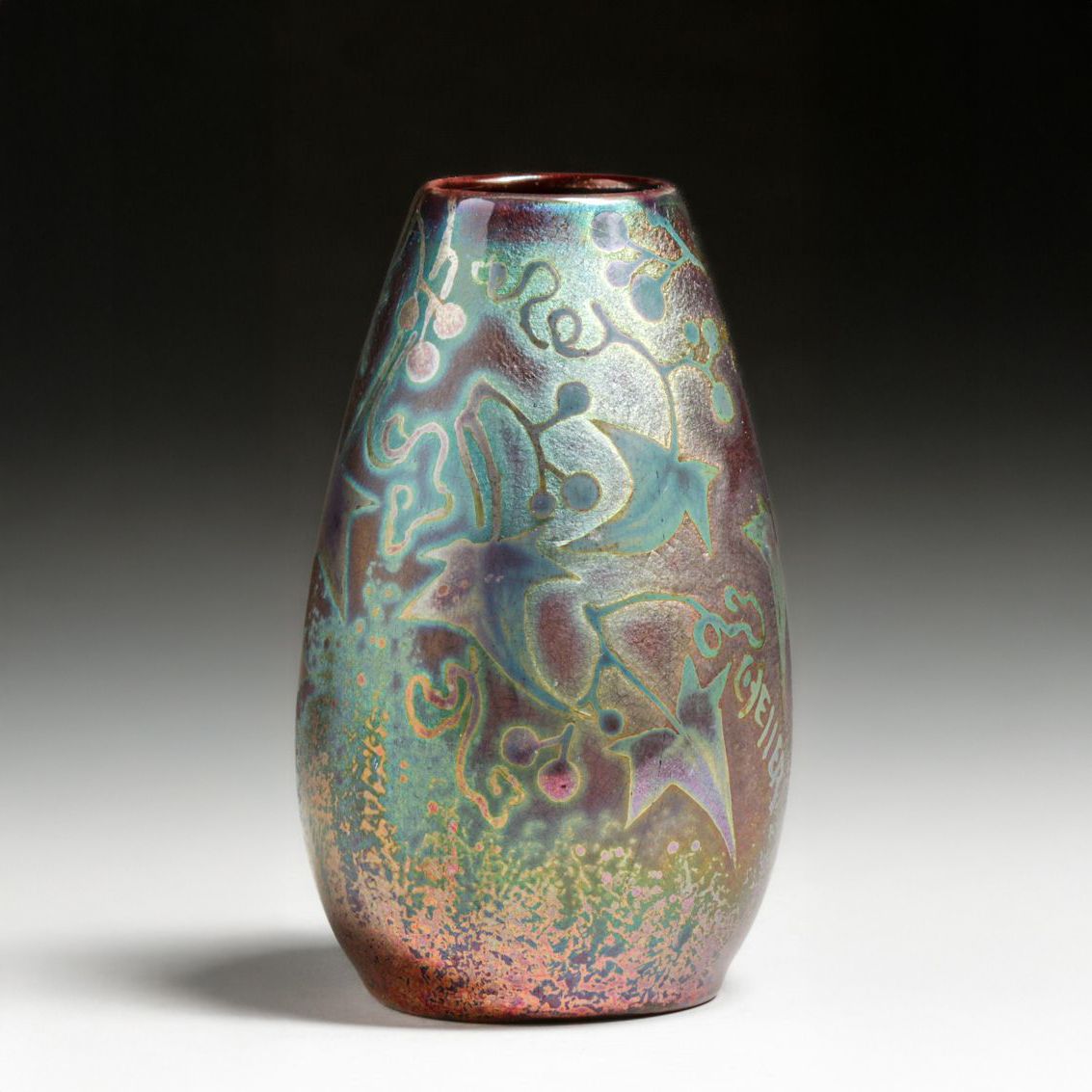 Weller Sicard Iridescent Vase c1905.