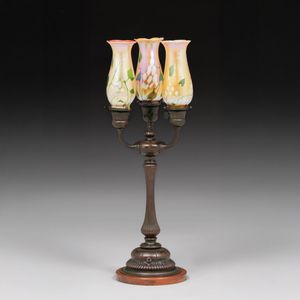Tiffany Studios Bronze Newell Post Lamp c1910