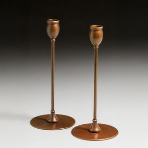 Jarvie – Chicago “Alpha” Bronze Candlesticks c1910
