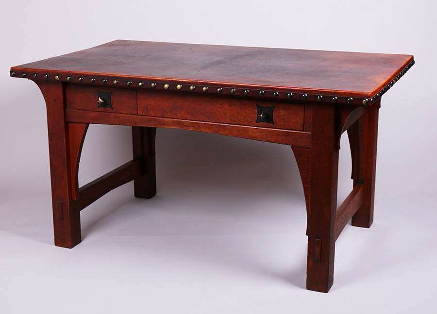Early-Gustav-stickley-Library-Table-1