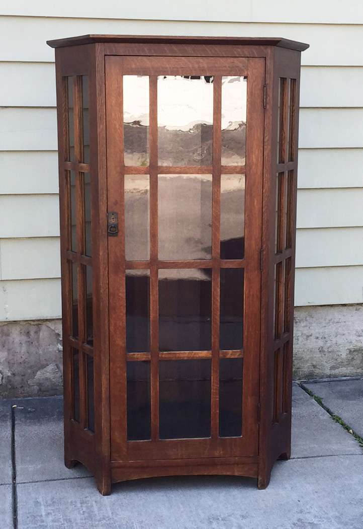 Extremely Rare L Jg Stickley Corner Cabinet California