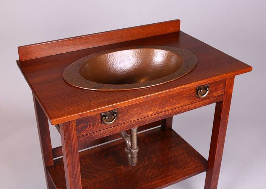 Stickley Brothers Server Converted To A Vanity Sink California