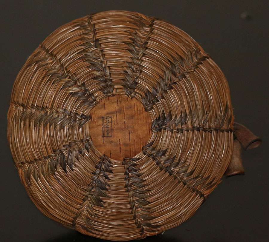 W.R. Clay Native American Pine Needle Basket California Historical Design