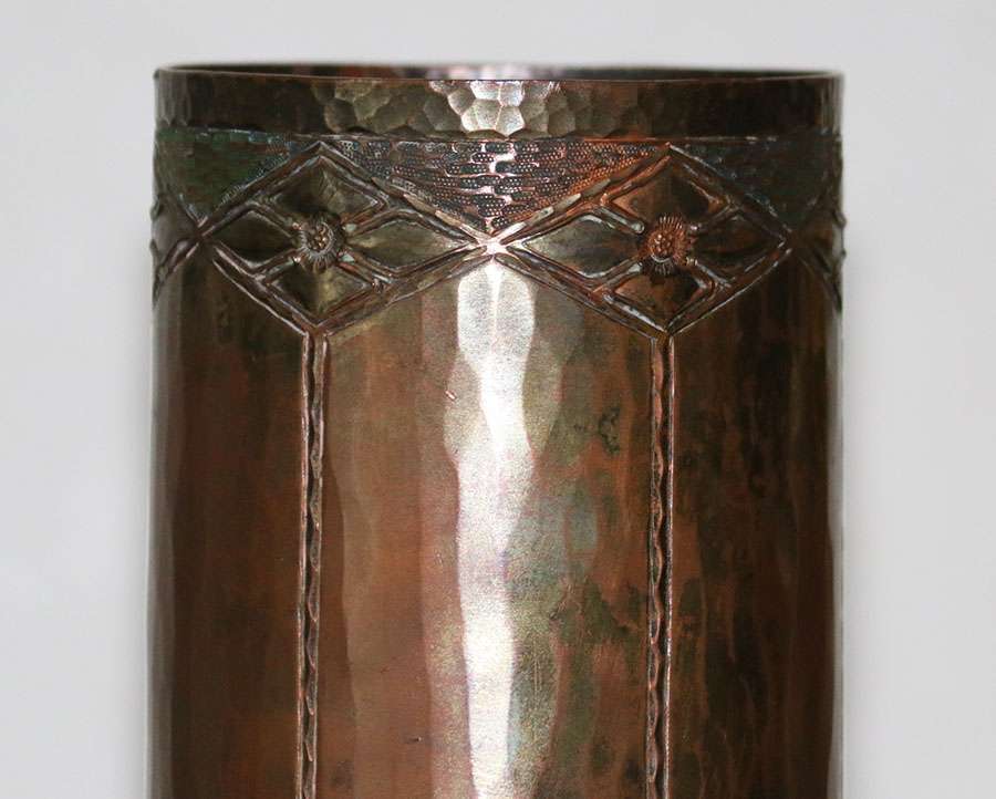 Roycroft Walter Jennings Cylinder Vase California Historical Design