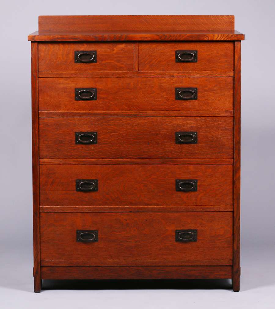 Lot 727. Gustav Stickley 6-Drawer Dresser California ... Lot 727. Gustav Stickley 6-Drawer Dresser California ...