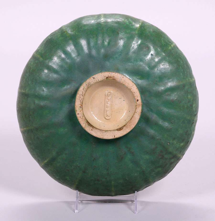 Fulper Pottery Fruit Bowl Cucumber Green Glaze 