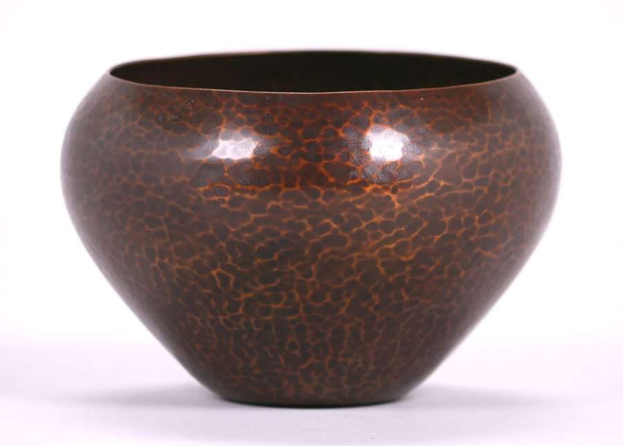Jarvie Hammered Copper Vase California Historical Design