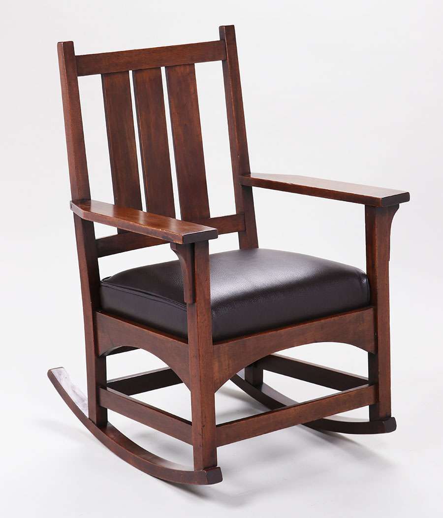 Gustav Stickley - Harvey Ellis Mahogany Rocker | California Historical Design