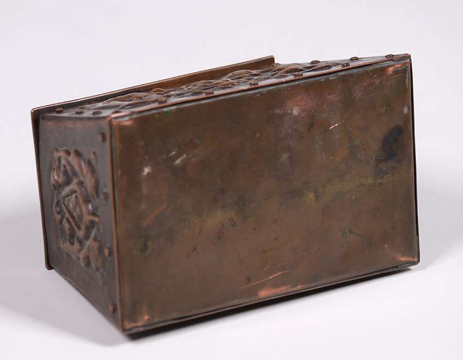 Arts & Crafts Hammered Copper & Enamel Tapered Box c1905 | California ...